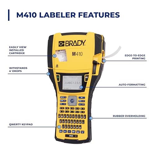 M410 Handheld Portable Label Printer Kit with Safety and Facility ID Software