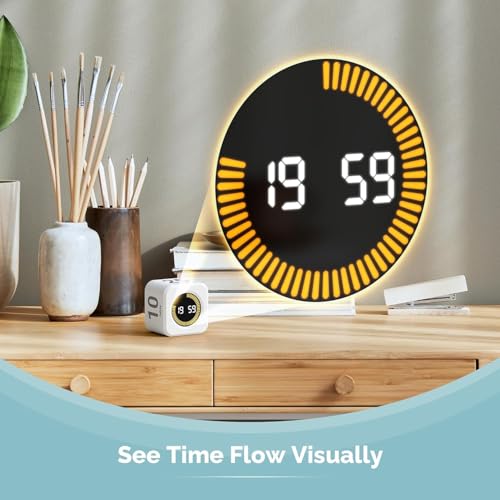 2 Pack KADAMS Pomodoro Cube Timer Productivity Visual Timer (2 Count)