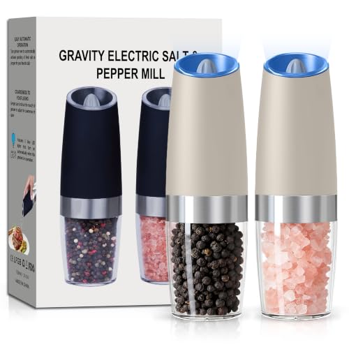 Battery Operated Gravity Salt And Pepper Grinder Set (2 Count)