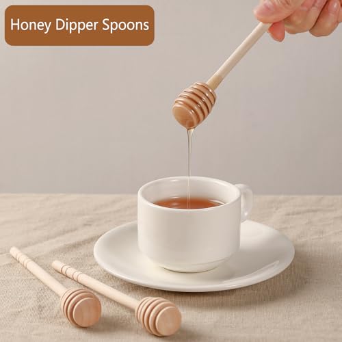 22 PCS Wooden Honey Sticks Dipper 6 Inch