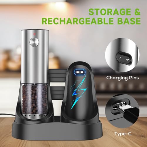 Electric Automatic Salt and Pepper Grinder Set of 2