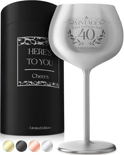 40th Birthday Wine Glass (40 Count)