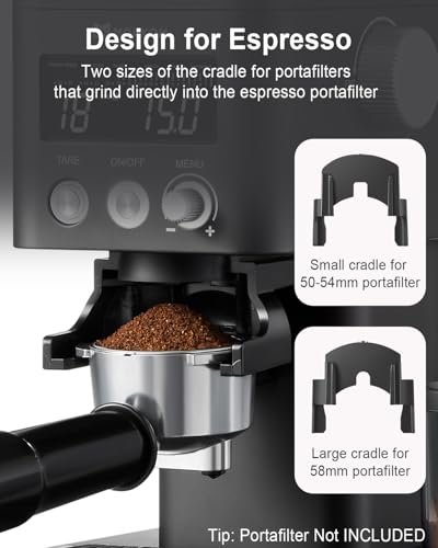 Electric Conical Burr Coffee Grinder with Removable Coffee Scale