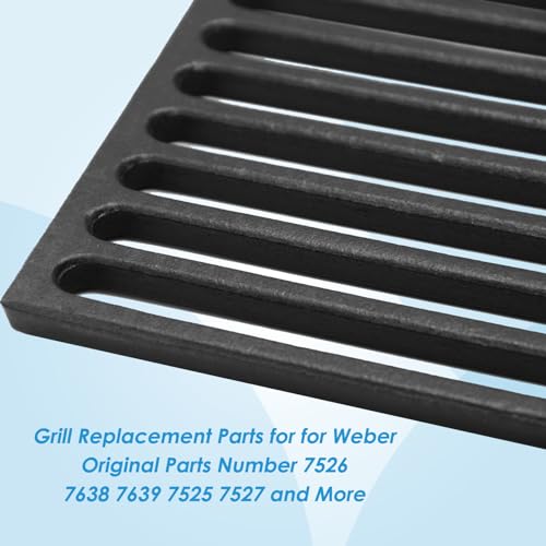 7526 7527 17.5" Grill Grates Replacement for Weber Spirit II 300 Series
