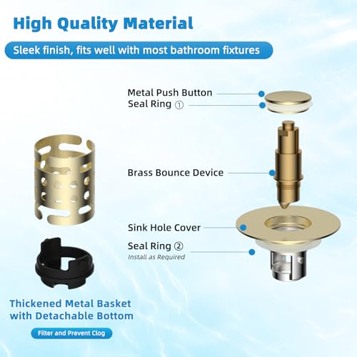 Universal Bathroom Sink Drain Stopper Hair Catcher