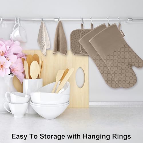 Oven Mitts and Pot Holders 6pcs Set (6 Count)
