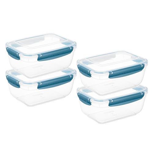 Plastic Food Storage Containers with Airtight Lids (4 Count)