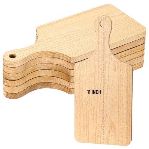 6 Pcs Wood Cutting Boards Bulk 11 Inch with Handle (6 Count)