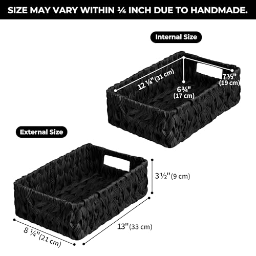 Wicker Storage Baskets for Shelves (2 Count)