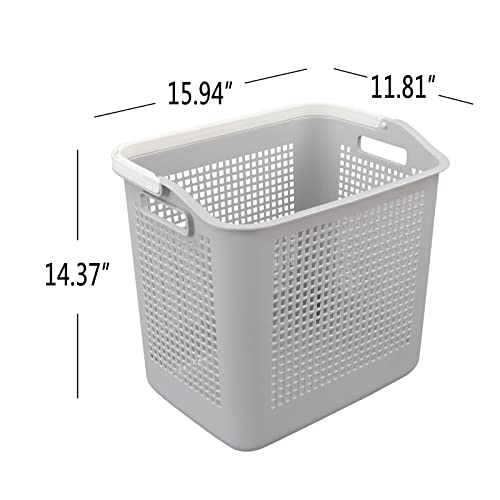 4 Pack 35 L Plastic Laundry Hamper (4 Count)