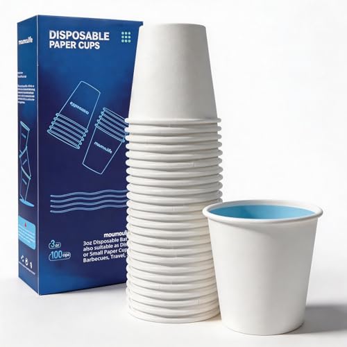 Disposable Paper Coffee Cups 3 oz 100 Count