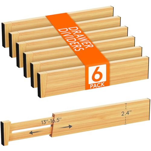 2.4" Kitchen Drawer Dividers (6 Count)