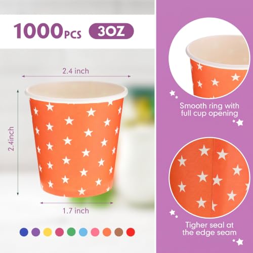 1000 Pcs Disposable Paper Cups Small (1000 Count)