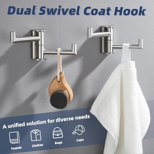 2 Pack Swivel Towel Hooks (2 Count)