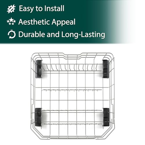 Upgraded WD28X34744 WD28X26099 Lower Rack Replacement Parts for GE Dishwasher Dishrack 20.7'' D x 21.6'' W GE GDF510PSM0SS GDF510PSJ0SS GDF510PSR0SS WD28X24396 Bottom Drawer Tray Assembly 1 Pack