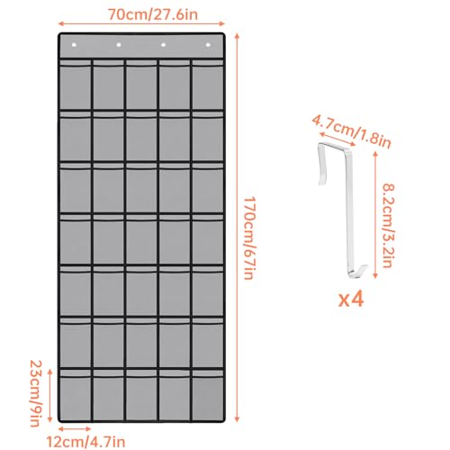 35 Pockets Door Hanging Cup Organizer Fit for Stanley Tumblers