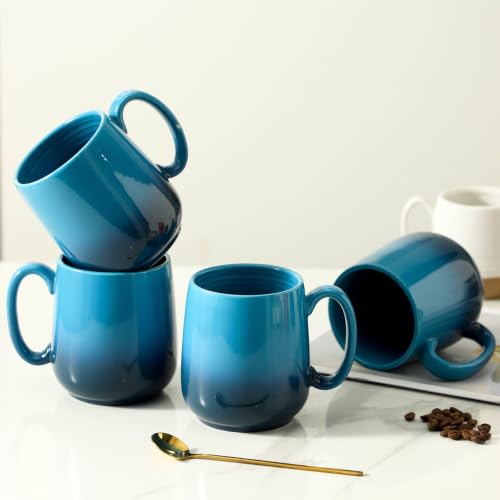 15oz Large Ceramic Mug Set (4 Count)