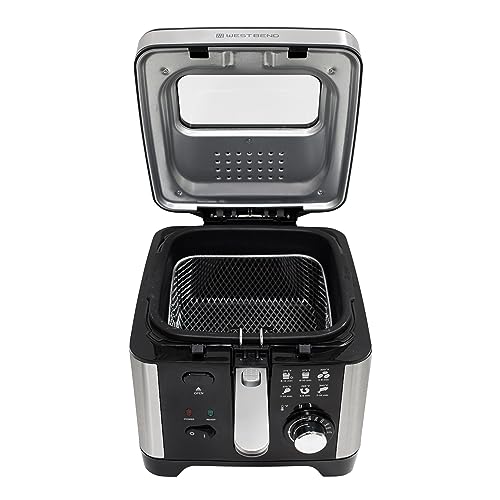 Deep Fryer with Adjustable Temperature Control Nonstick Basket Easy
