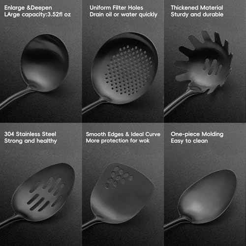 18 10 Stainless Steel Kitchen Utensils Set (6 Count)
