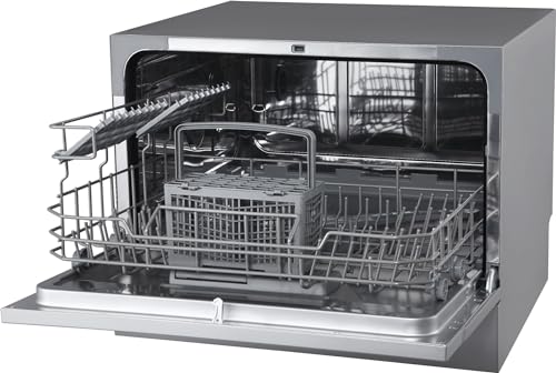 DWP63 21-5/8 Inch Wide 6 Place Setting Countertop Dishwasher - Black