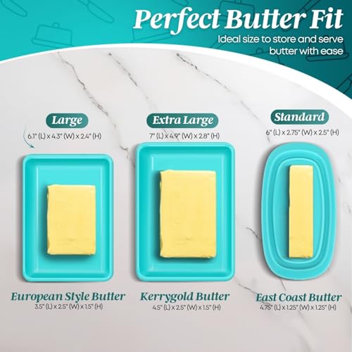Large Ceramic Butter Dish with Lid for Countertop
