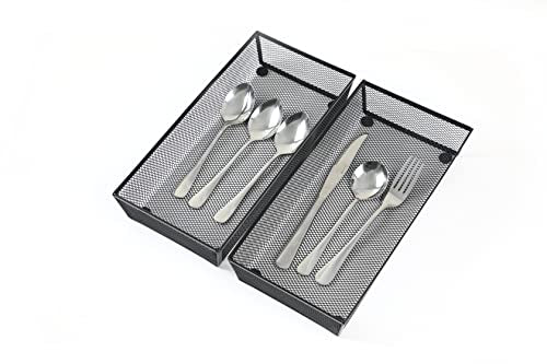 3 Pack Mesh Flatware Drawer Organizer for Kitchen (3 Count)