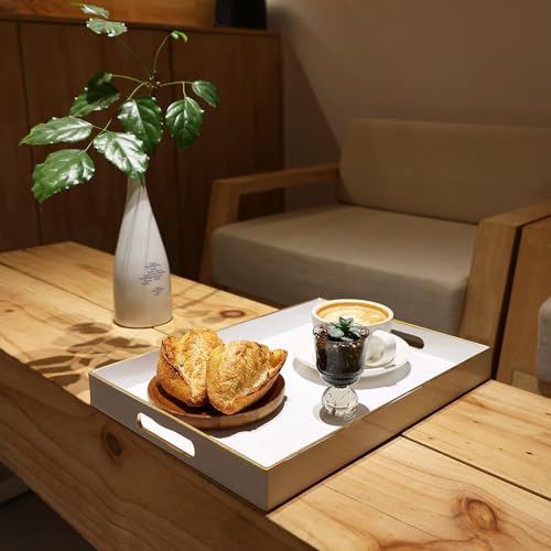 White Plastic Serving Tray for Ottoman
