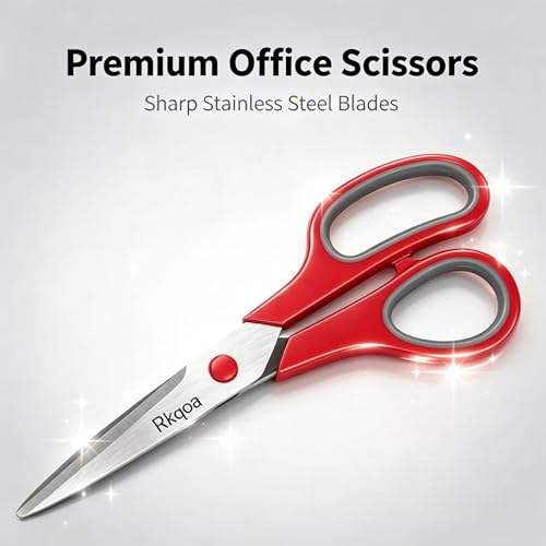 Scissors 6 Pack 8" All Purpose Stainless Steel Scissor for Everyday use (6 Count)