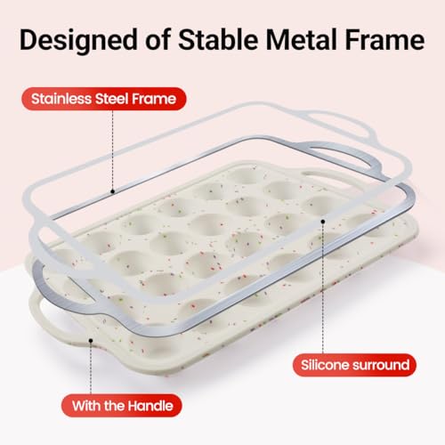 Silicone Muffin Pans for Baking (2 Count)