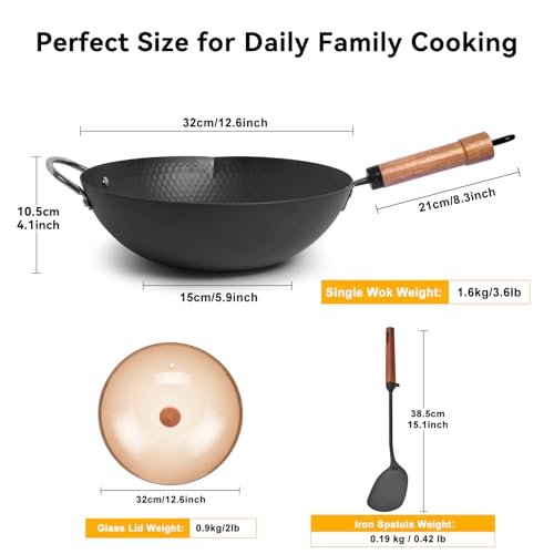 Carbon Steel Wok with Lid