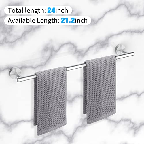 2 Pieces Brushed Nickel Bathroom Towel Bar