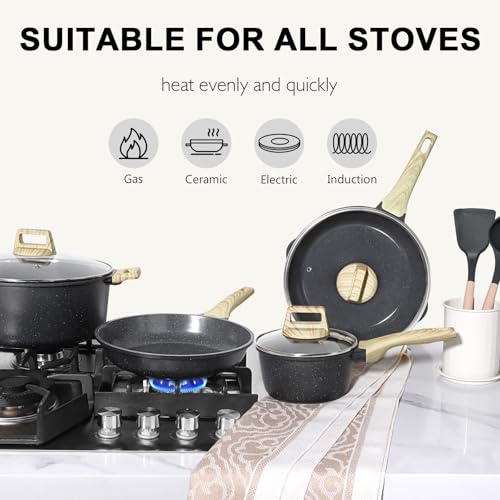 Ceramic Pots and Pans Set Non Stick