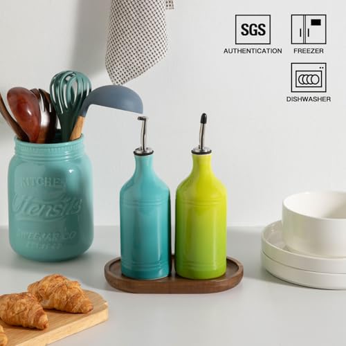 Sweejar Ceramic Olive Oil Dispenser Bottle Set