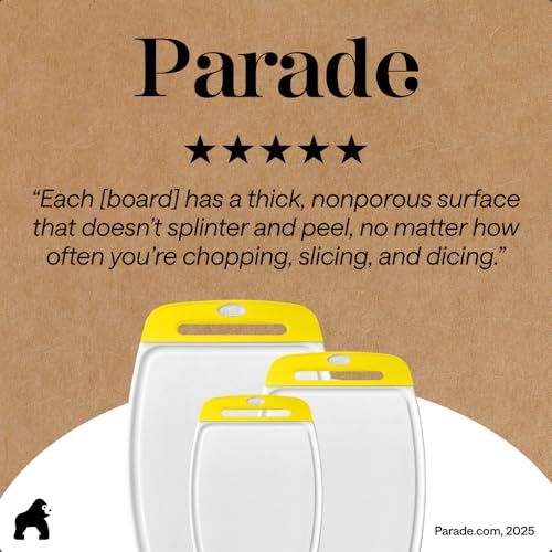 BPA Free Reversible Kitchen Cutting Board (3 Count)