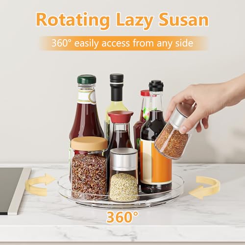 4 Pack Clear Lazy Susan (4 Count)