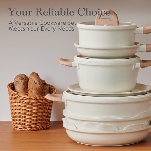 22 Piece Ceramic Cookware Set