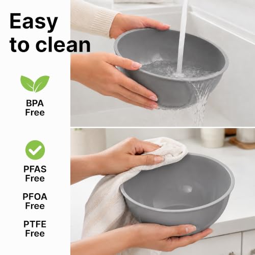 12 Piece Plastic Nesting Mixing Bowl Set