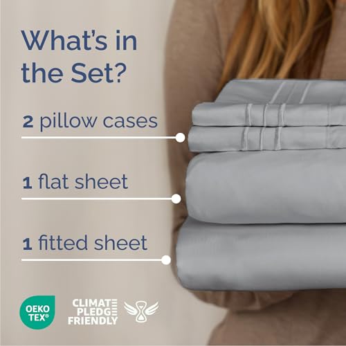 Cal King Size 4 Piece Sheet Set