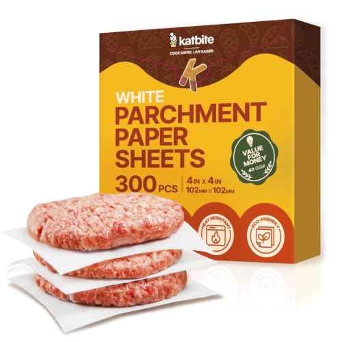 300 Pcs Burger Patty Paper Squares (300 Count)