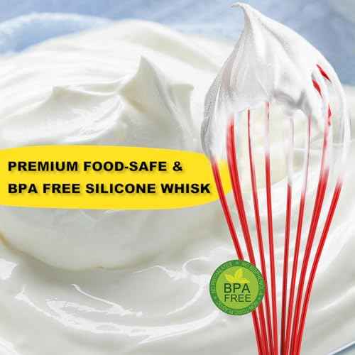 Silicone Whisk Set 10" Kitchen Whisk Purple Red (2 Count)