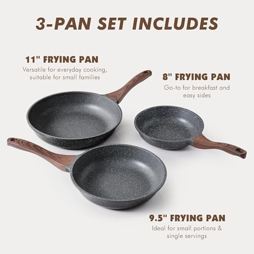 Nonstick Frying Pans (3 Count)