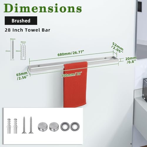 28 Inch Hand Towel Holder Towel Bar for Bathroom Wall Mounted
