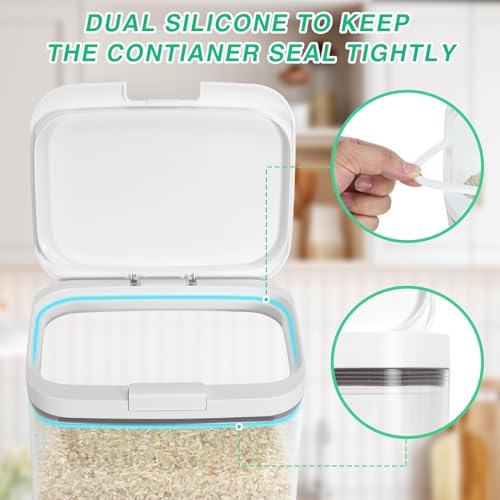 4.75 Qt Rice Flour Container Dog Food Storage Holder with Flip