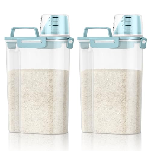Rice Container Cereal Storage Container 2 Pack 5 Lbs (2 Count)