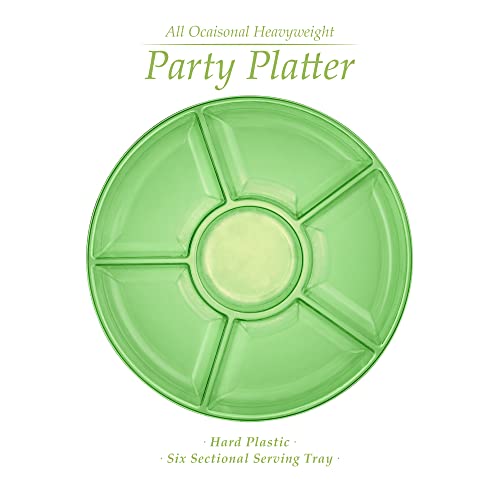 6 Sectional Round Plastic Serving Tray