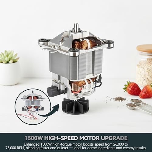 1500W Professional Glass Blender for Kitchen (28 Count)