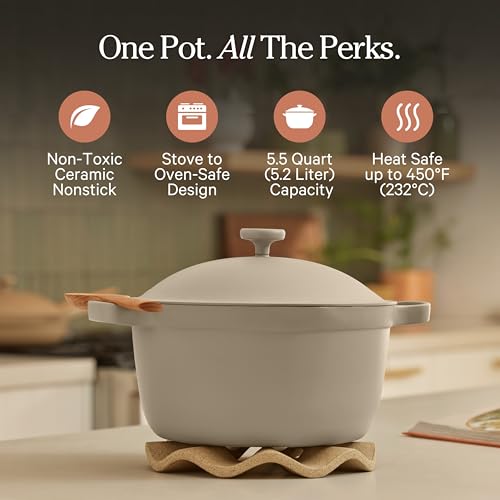 Perfect Pot 5.5 Qt Nonstick Ceramic Pot & Dutch Oven with Lid