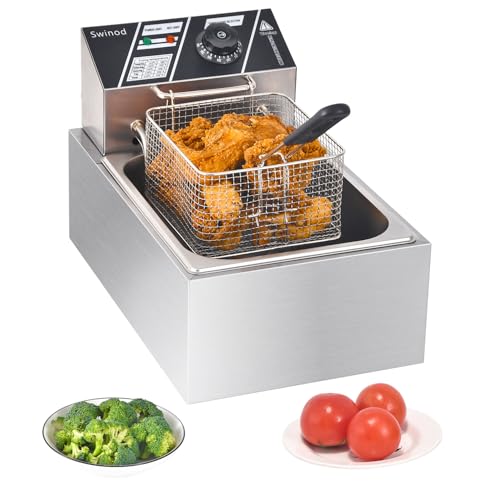 Electric Deep Fryer with Basket for Home Use