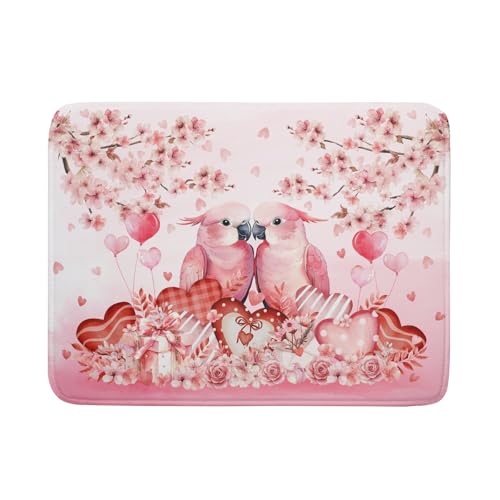 Red Bird Dish Drying Mat Large Absorbent Microfiber Dish Drying Pad for Lover Holiday Decor