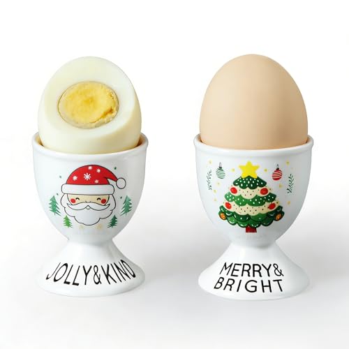 Christmas Ceramic Egg Cups (2 Count)